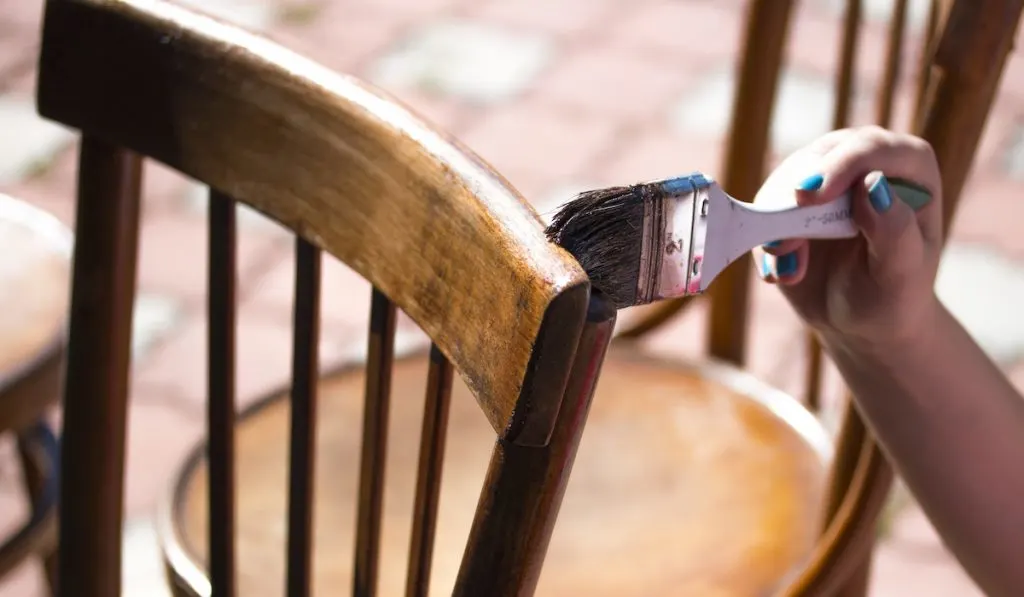 brush painting chair