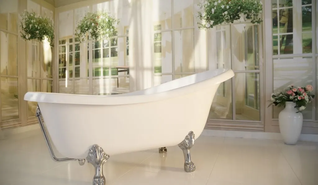 white bathtub