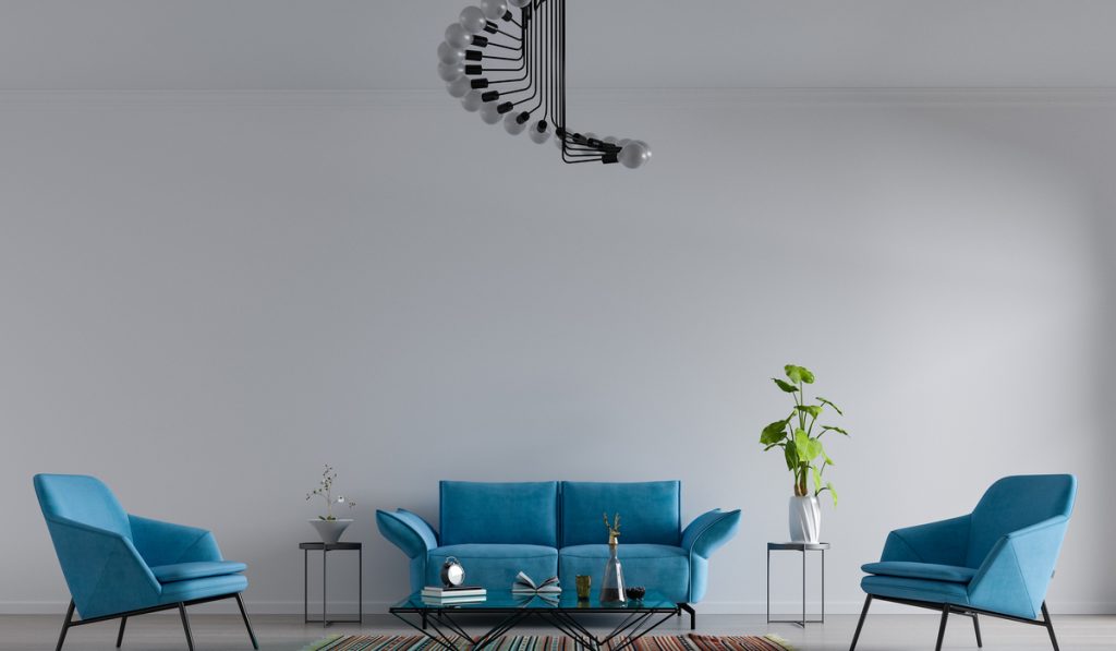 Modern interior design living room sofa and modern interior details
